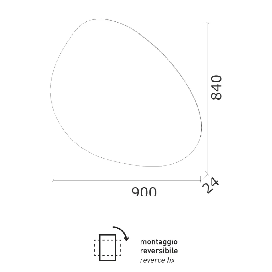 Spiegel mit umschaltbarer LED-Hintergrundbeleuchtung, hergestellt in Italien – Talk Viadurini