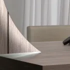 Spiegel mit LED-Hintergrundbeleuchtung nur auf der runden Seite Made in Italy - Make Viadurini