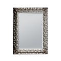 Spiegel mit geschliffenem Spiegel und Rahmen aus Blattsilber, hergestellt in Italien – Roua