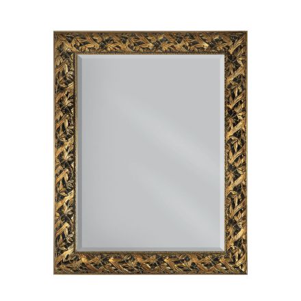 Spiegel mit geschliffenem Spiegel und Blattgoldrahmen, hergestellt in Italien – Tane Viadurini