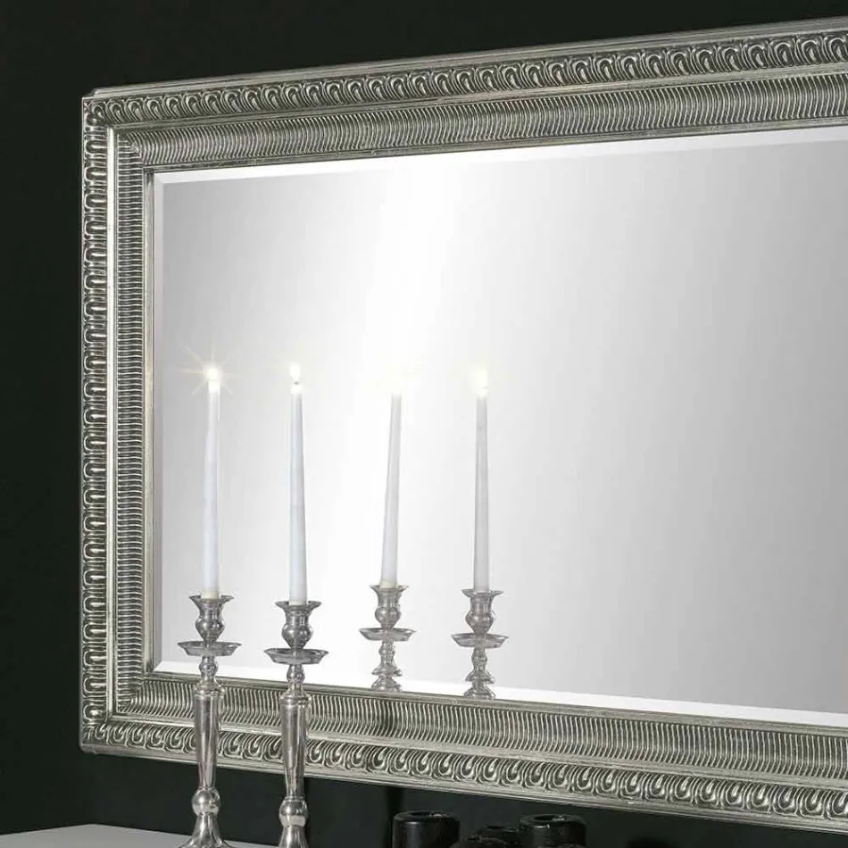 Claudio handgefertigter moderner Wandspiegel aus Holz mit modernem Design Viadurini