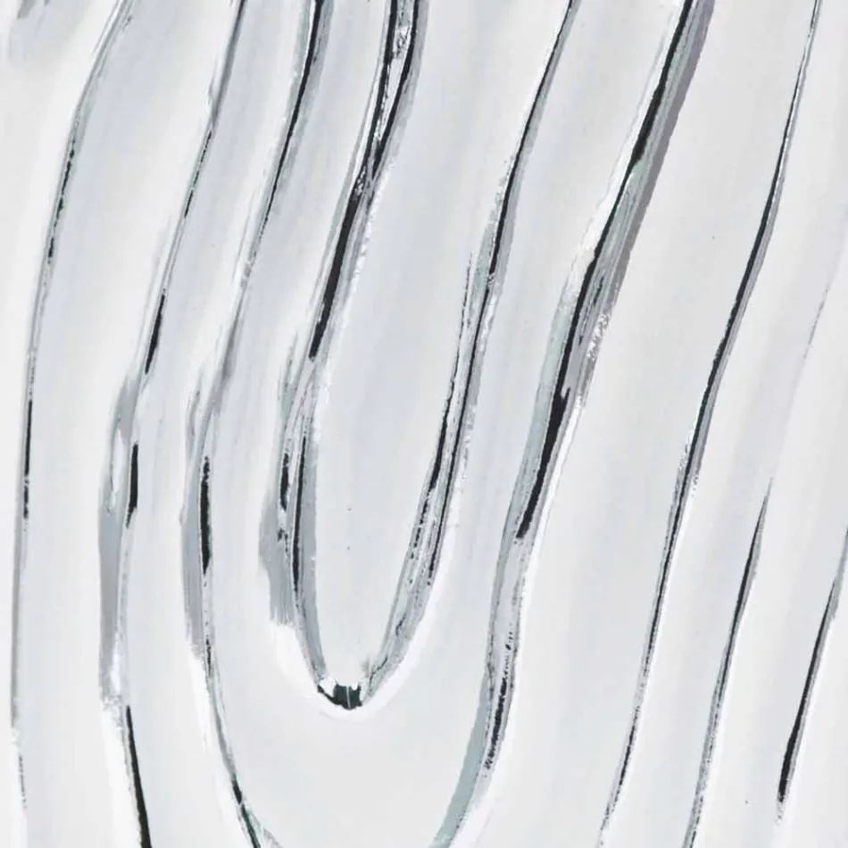 Gold, Weiß und Silber Wandspiegel aus Holz Eugenio made in Italy Viadurini