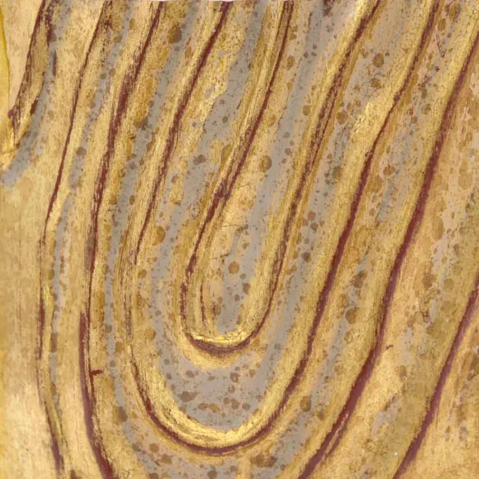 Gold, Weiß und Silber Wandspiegel aus Holz Eugenio made in Italy Viadurini