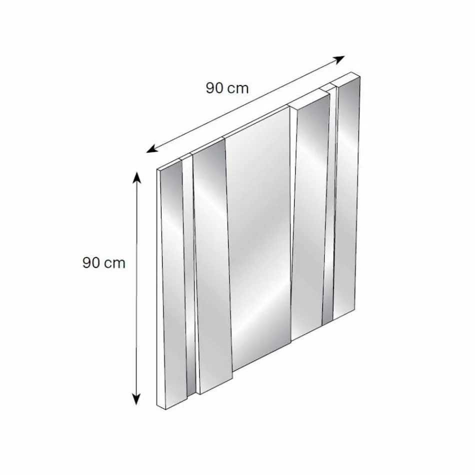 Modernes Design Glas- und Metallwandspiegel Made in Italy - Pallino Viadurini
