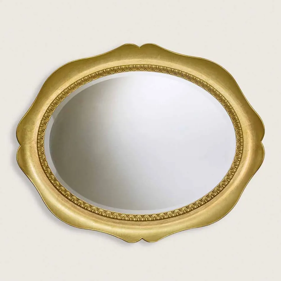 Handgemachter Tannenholz-Wandspiegel hergestellt in Italien Franco Viadurini