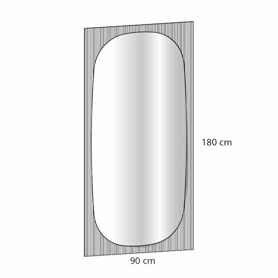 Moderner Wandspiegel mit bronzefarbenem Spiegel Made in Italy - Bandolero Viadurini
