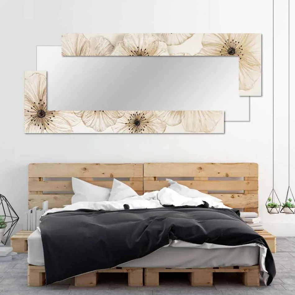 Moderner Wandspiegel aus Harz, hergestellt in Italien Sacile Viadurini