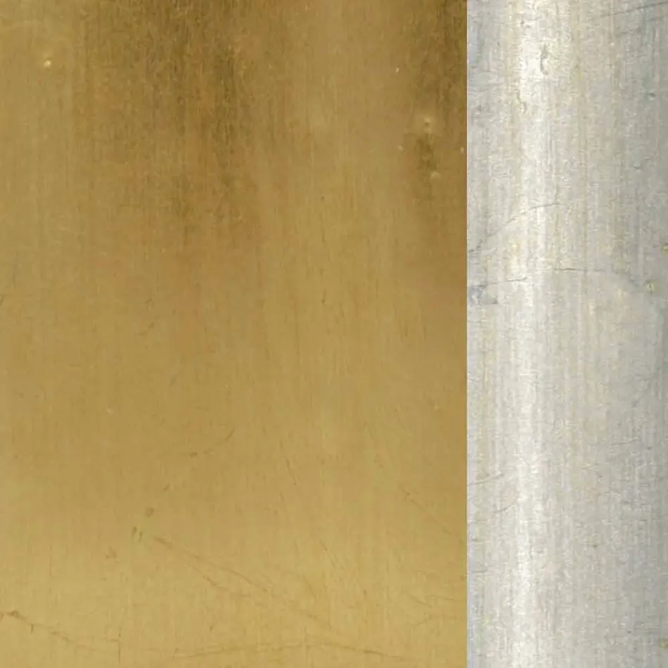 Holzfußbodenspiegel mit handgefertigtem Sockel aus Italien Leonardo Viadurini