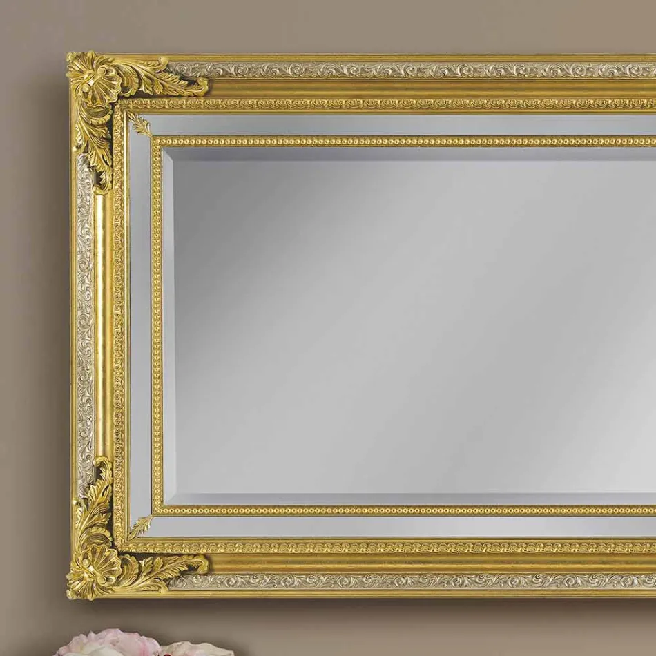 Moderner handgemachter Wandspiegel aus Tannenholz hergestellt in Italien von Carlo Viadurini