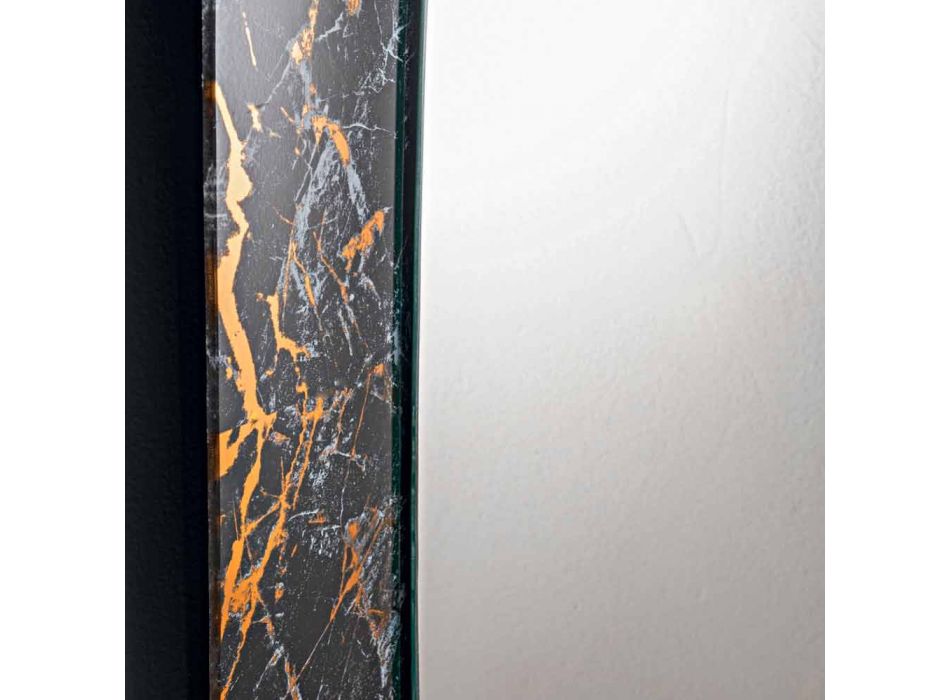Rechteckiger Designspiegel mit Glasrahmen, hergestellt in Italien – Eclisse Viadurini