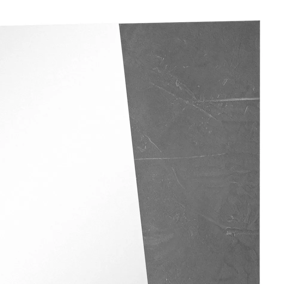 Wandspiegel mit italienischem Design aus glänzend weißem Schieferholz - Joris Viadurini