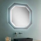 Wandspiegel im modernen Design mit Glasrahmen und integrierter LED - Vitozzo Viadurini