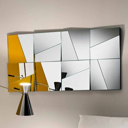 Modularer Wandspiegel mit konkaven und konvexen Spiegeln Made in Italy - Allergie Viadurini
