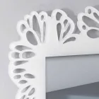 Weißer Plexiglas-Wandspiegel mit verziertem rechteckigem Rahmen - Alidifarf Viadurini