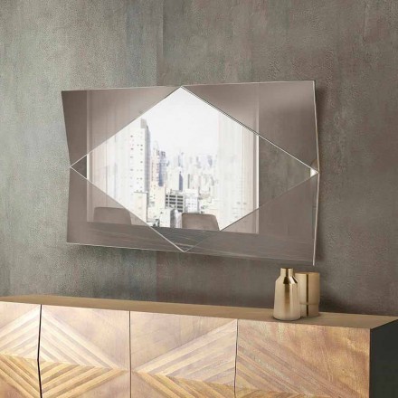 Wandspiegel aus bronziertem oder versilbertem Glas Made in Italy - Monterosa Viadurini