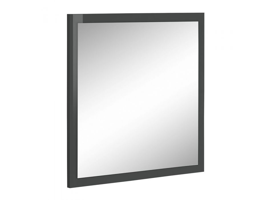 Quadratischer Wandspiegel mit weißem oder anthrazitfarbenem Rahmen - Emanuelito Viadurini
