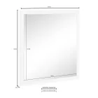 Quadratischer Wandspiegel mit weißem oder anthrazitfarbenem Rahmen - Emanuelito Viadurini