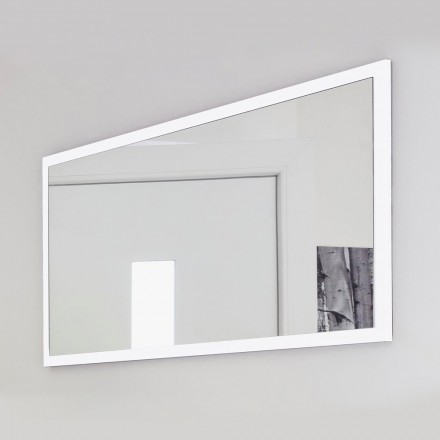 Rechteckiger Wandspiegel mit weißem oder anthrazitfarbenem Rahmen - Emanuelito Viadurini