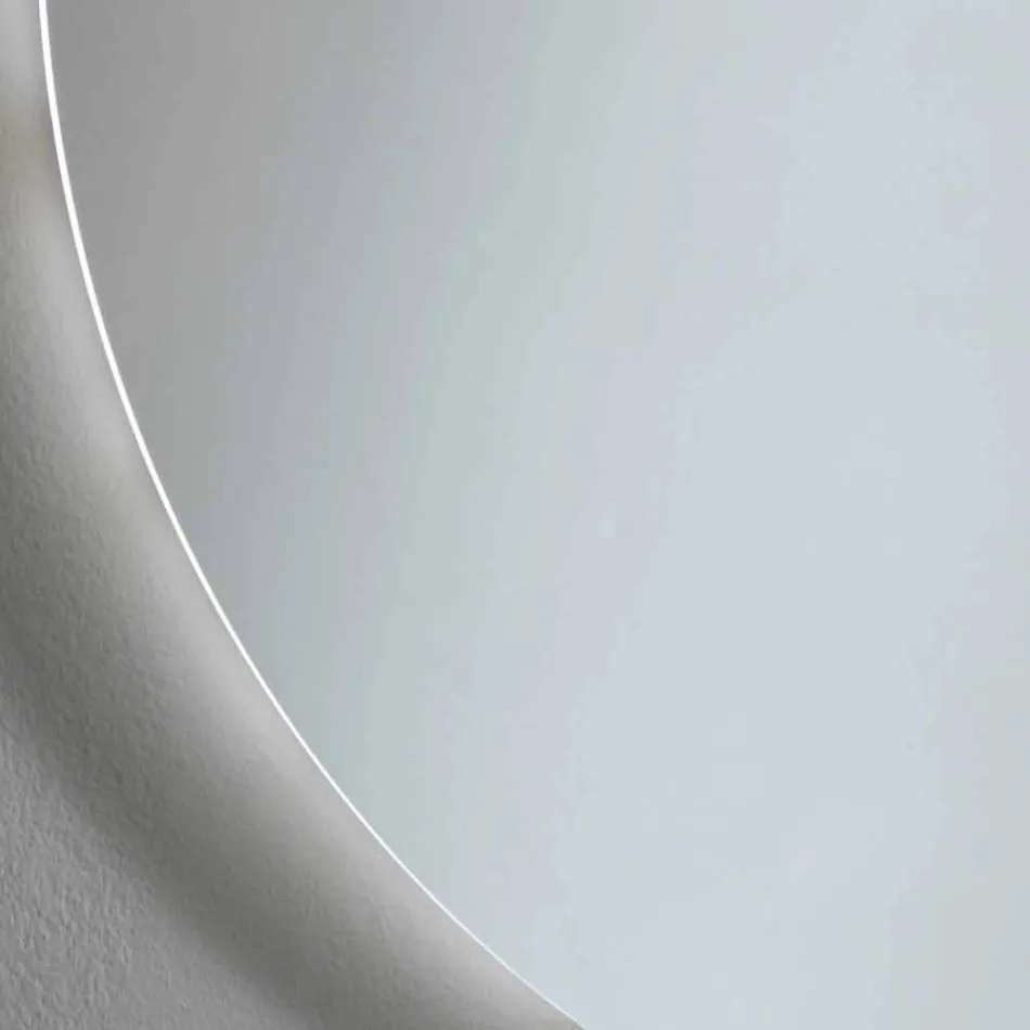 Runder Wandspiegel mit Hintergrundbeleuchtung und LED Made in Italy - Ronda Viadurini