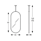 Hängender Metallspiegel mit optionaler Beleuchtung, hergestellt in Italien – Amadeus Viadurini