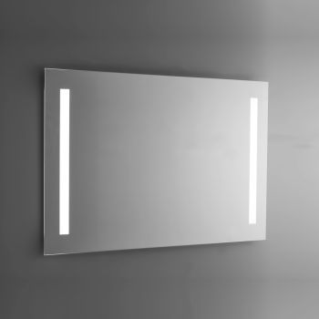 Badezimmerspiegel aus poliertem Draht mit LED-Hintergrundbeleuchtung Made in Italy - Tony