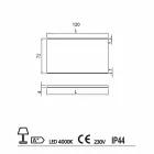 Badezimmerspiegel mit modernem Design LED-Licht mit Satinkanten Veva Viadurini