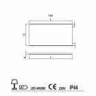 Badezimmerspiegel mit modernem Design LED-Licht mit Satinkanten Veva Viadurini