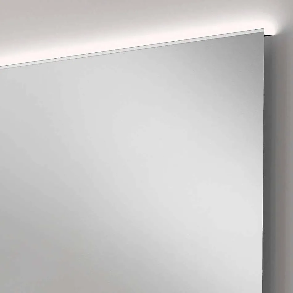 Badezimmerspiegel mit modernem Design LED-Licht mit Satinkanten Veva Viadurini