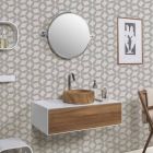 Wand-Badezimmerspiegel mit verchromtem Messingrahmen - Rondello Viadurini