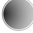 Runder, von hinten beleuchteter Badezimmerspiegel mit Sandstrahlung Made in Italy - Ranio Viadurini