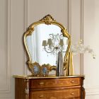 Klassisch geformter Spiegel mit Blattgoldrahmen Made in Italy - Madalina Viadurini