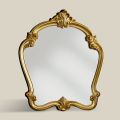 Klassisch geformter Spiegel mit Blattgoldrahmen Made in Italy - Madalina