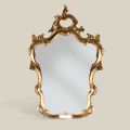 Klassisch geformter Spiegel mit Blattgoldrahmen Made in Italy - Precious