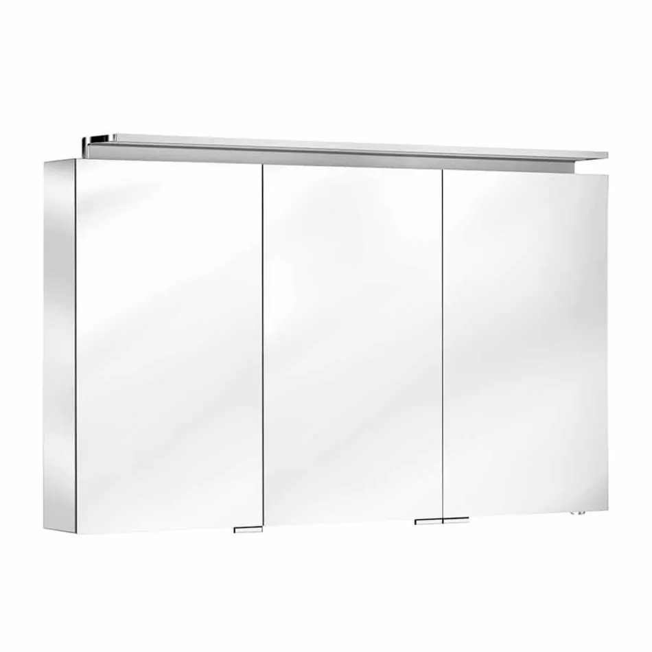 Moderner 3-türiger Wandspiegel mit Innenregalen - Bramo Viadurini