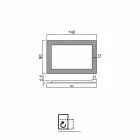 Glasspiegel des modernen Designs mit Dekoration, Cecilia Viadurini