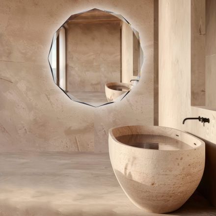 Diamantgeätzter Spiegel mit abgeschrägter Kante – Excelsior Viadurini