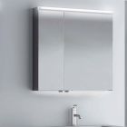 Modernes Design 2-türiger Spiegel, LED-Beleuchtung, Carol Viadurini