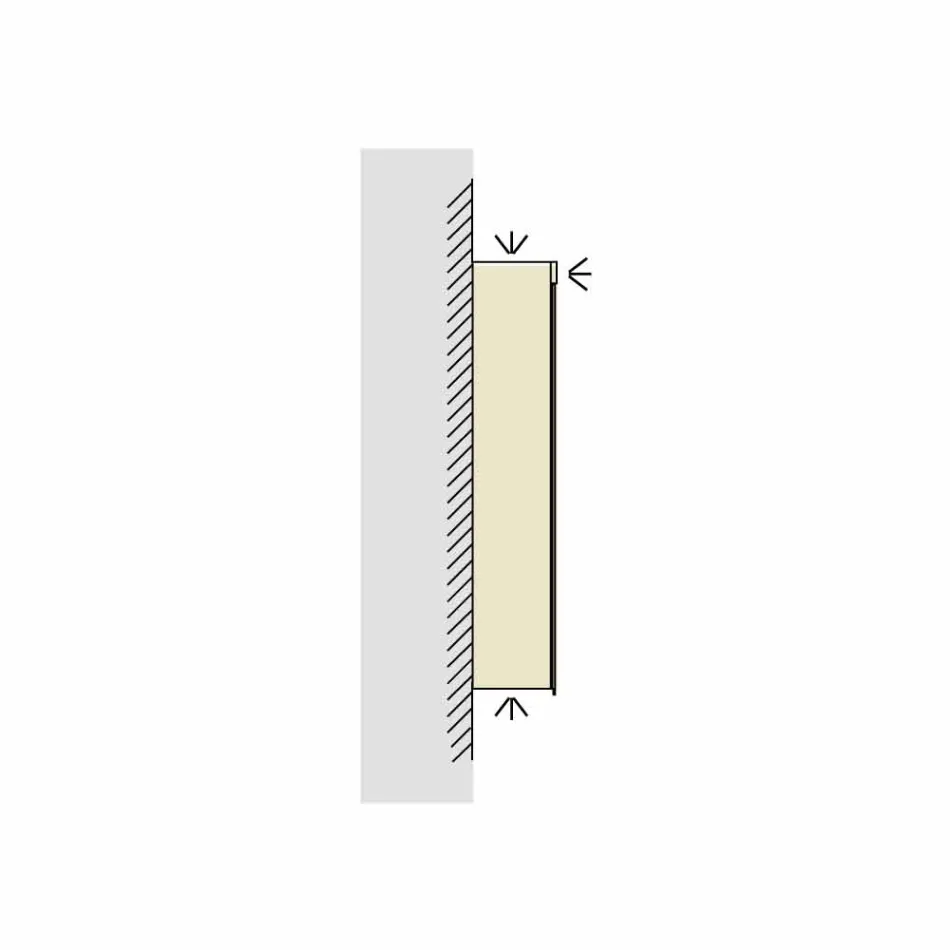 Modernes Design 2-türiger Spiegel, LED-Beleuchtung, Carol Viadurini