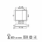 Moderner 2-türiger Wandspiegel, LED-Beleuchtung, Adele Viadurini