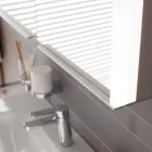 Moderner Einbau-Spiegelschrank aus silber lackiertem Aluminium - Demon Viadurini