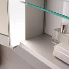 Wandspiegel aus Aluminium mit LED-Beleuchtung - Demon Viadurini