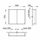 Wandspiegel aus Aluminium mit LED-Beleuchtung - Demon Viadurini