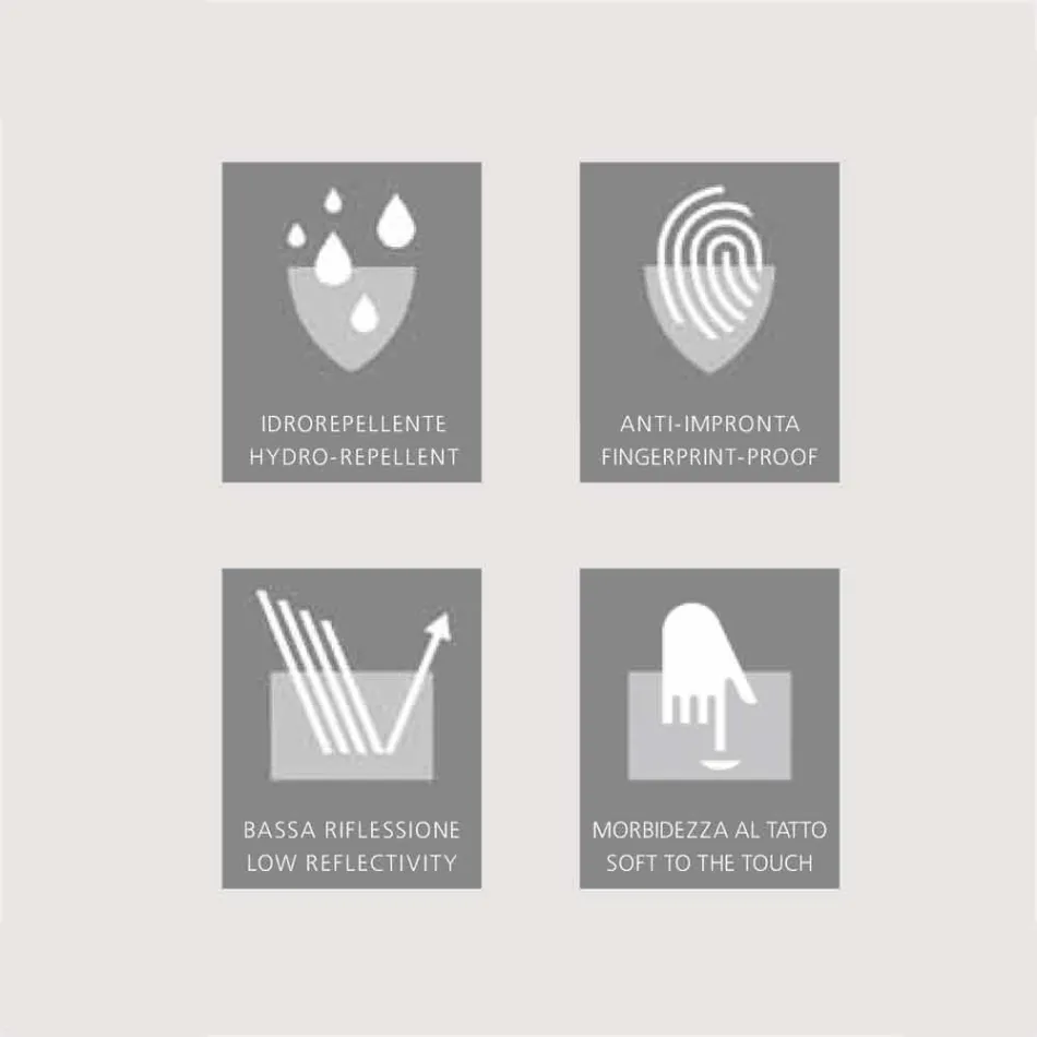 LED-Beleuchtungsspiegel mit 3 Türen, modernes Design, Carol Viadurini