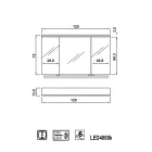 LED-Beleuchtungsspiegel mit 3 Türen, modernes Design, Carol Viadurini