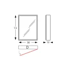 Spiegelbehälter aus Holz mit Doppelspiegel und Lichtern, hergestellt in Italien – Darwin Viadurini