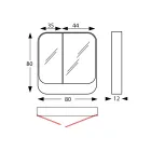 Spiegelbehälter aus Metall mit 2 Doppelspiegeltüren, hergestellt in Italien – Galilei Viadurini