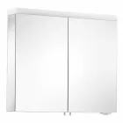 Moderner Containerspiegel mit 2 Türen aus silber lackiertem Aluminium - Alfio Viadurini