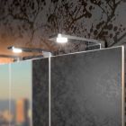 Moderner Containerspiegel mit 3 Kristalltüren und 3 LED-Leuchten - Maxi Viadurini