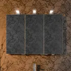 Moderner Containerspiegel mit 3 Kristalltüren und 3 LED-Leuchten - Maxi Viadurini