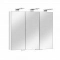 Spiegelbehälter mit 3 Kristalltüren und 3 LED-Lichtern, Precious - Maxi